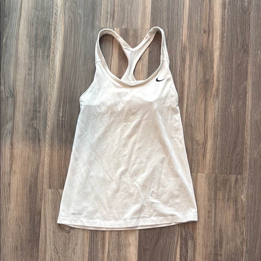 Nike White Athletic Tank Top